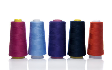 bobbins with cotton