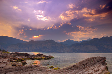 Sunset on Lake Garda Italy