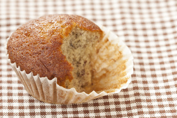 Banana cup cake after eating