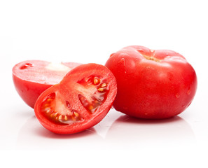 red tomato vegetable with cut
