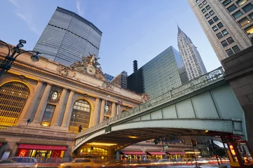 Deurstickers New York taxi Grand Central Terminal.