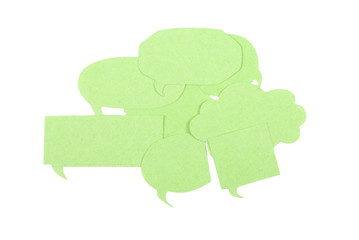 the thoughts of old paper isolated on white