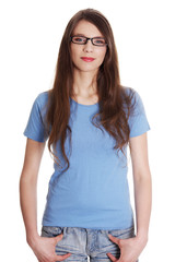 Happy teen girl portrait