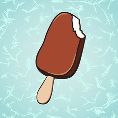 vector illustration. ice cream on a frost seamless pattern