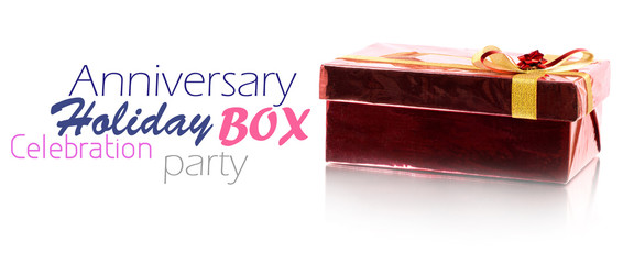 Red Gift Box on white background