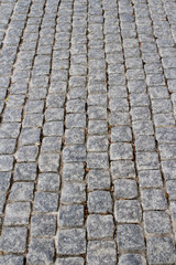 Old stone pavement in a pattern