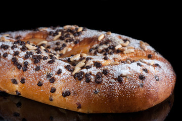 brioche with chocolate and orange