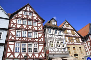 Fototapeta premium Fachwerkhäuser in Fritzlar