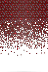abstract red pixel mosaic vector background illustration