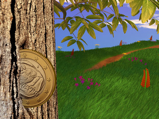 3D Euro Griechenland - Münze