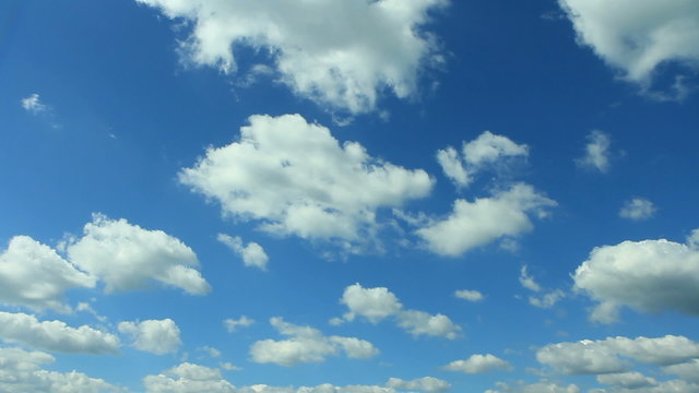 Clouds floating in the clear blue sky