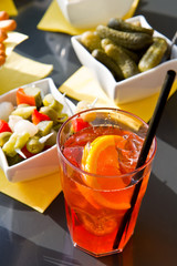 Long-drink with orange slice