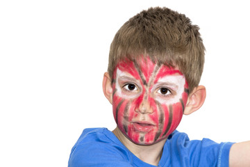 Boy with painted face