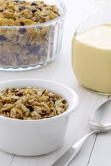 Delicious and healthy muesli or granola