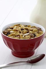 Delicious and healthy muesli or granola