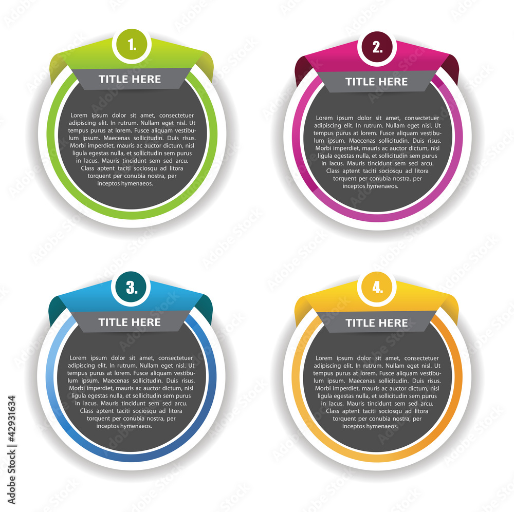 Poster abstract vector set of four banners background