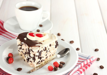 sweet cake with chocolate