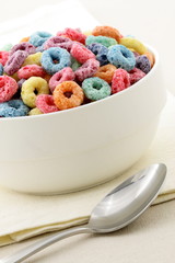kids delicious and nutritious cereal loops or fruit cereal