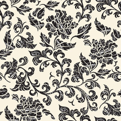 Seamless pattern with flowers