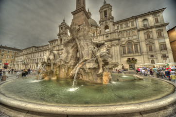 Roma, piazza Navona, fontana dei 4 fiumi