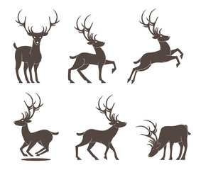 Deer Set  vector