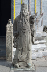Fototapeta na wymiar Sculpture stone giant. Phra Kaew Temple, Bangkok Thailand, Publi