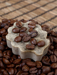 handwork and coffee soap