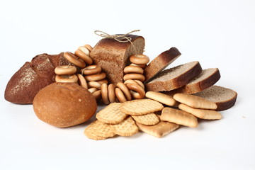 Various baking isolated on white background