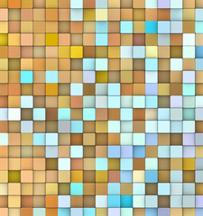 abstract 3d cubes backdrop in orange yellow and blue