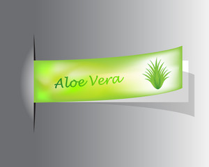 special label with Aloe Vera design