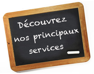 Obraz premium Découvrez nos principaux services