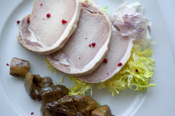 Viande, cuisine, gastronomie, aliment, porc, confit, rôti