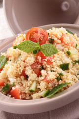 tagine with couscous and vegetables