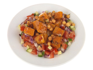 Sweet Potato with Chickpea Salad