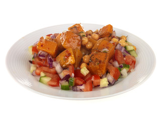 Sweet Potato with Chickpea Salad