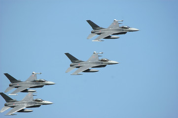 formation of warplanes