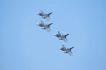 formation of warplanes