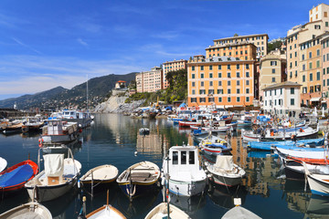 little harbor in Camogli, Italy