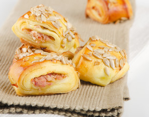delicious fresh pies with meat