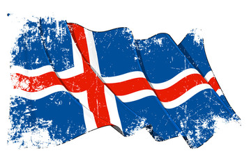 Grunge Flag of Iceland