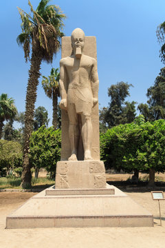 Statue dedicated to Rameses II at Memphis
