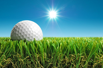 golf ball in the sun