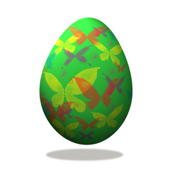 A fancy egg for Easter isolated on white with working path