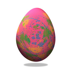 A fancy egg for Easter isolated on white with working path