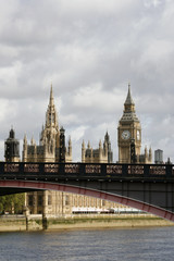 Fototapeta na wymiar London skyline, Westminster Palace, Big Ben and Central Tower