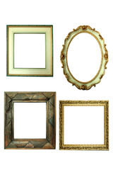 Set of picture frames isolated on white