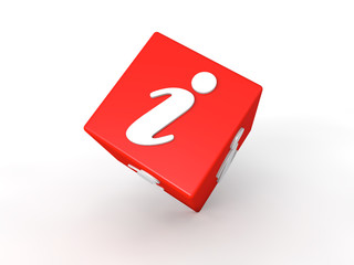 information cube 3d render illustration