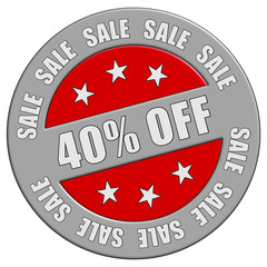 Schild graurot rund rt SALE 40% OFF