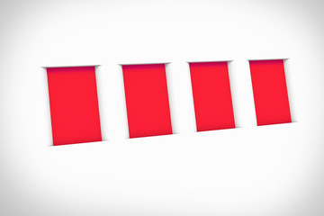 blank red frames on the wall 3d model