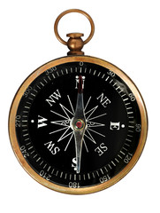 Vintage Compass With Clipping Path